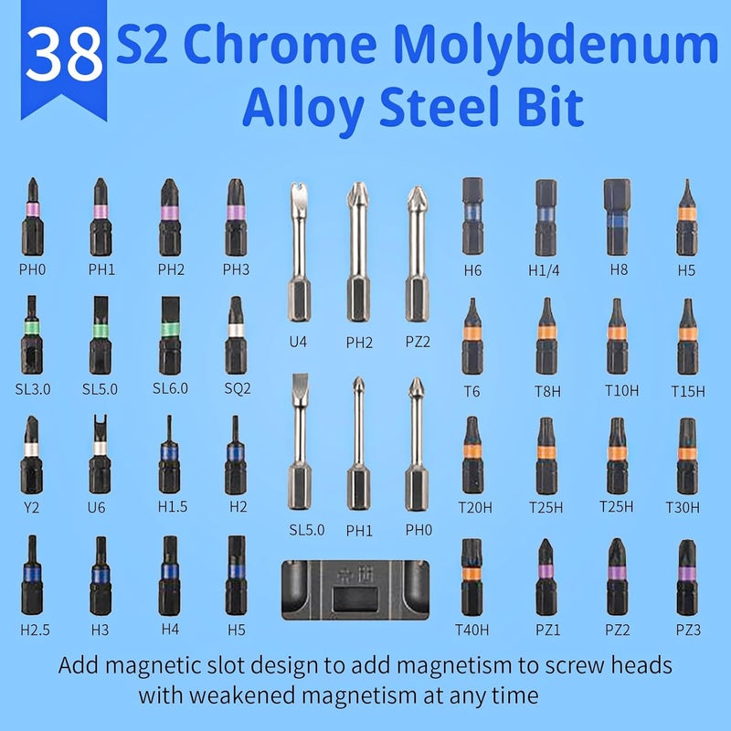 JUSTHERE 2026 New 42 in 1 Magnetic Screwdriver Set, DIY Ratchet Screwdriver Set with Detachable Handle, Portable Compact Repair Tool Kit for Furniture Laptop Electronicsv Bicycle - Image 2